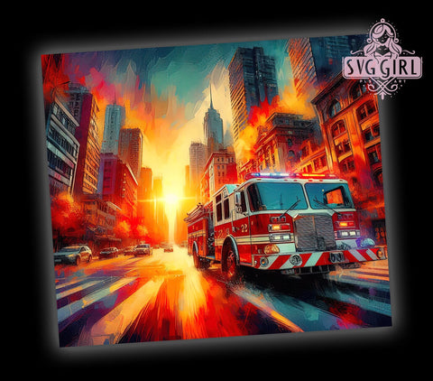 Firefighter 20oz Tumbler Wrap Sublimation Design, Straight Tapered Tumbler Wrap, Fire Fighter Tumbler Png, Instant Digital Download Sublimation SvggirlplusArt 