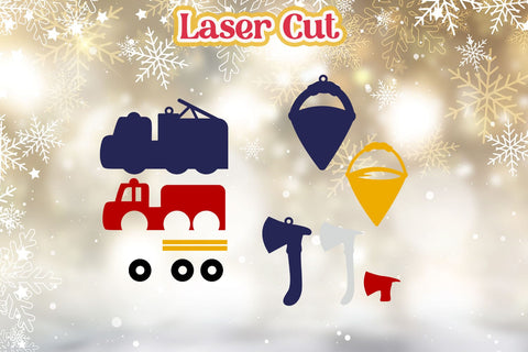 Firefighter Christmas ornament svg, Fireman, 3d Winter decoration SVG AnastasiyaArtDesign 