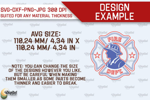 Firefighter Coaster Laser Cut. Firefighter Design SVG SVG Evgenyia Guschina 