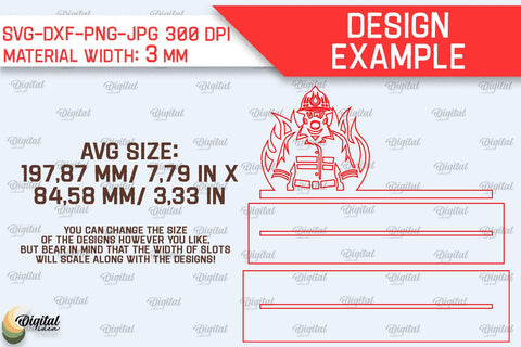 Firefighter Desk Name Plate Laser Cut. 3D Name Plate SVG SVG Evgenyia Guschina 