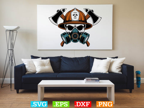 Firefighter Helmet Axe Svg Bundle, USA Fire Svg SVG Creativeart88 