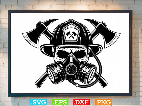 Firefighter Helmet Axe Svg Bundle, USA Fire Svg SVG Creativeart88 
