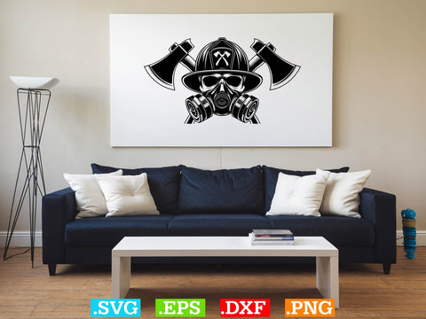 Firefighter Helmet Axe Svg Bundle, USA Fire Svg SVG Creativeart88 