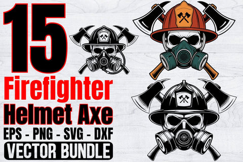 Firefighter Helmet Axe Svg Bundle, USA Fire Svg SVG Creativeart88 