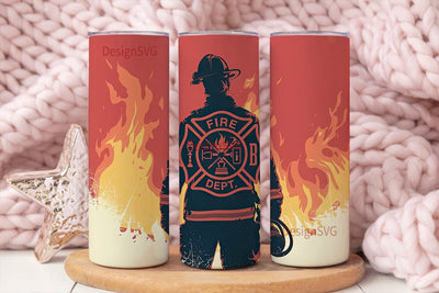 Firefighter Hero 20oz Tumbler Design Sublimation DesignSVG 