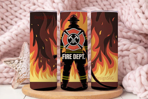 Firefighter Hero 20oz Tumbler Design Sublimation DesignSVG 