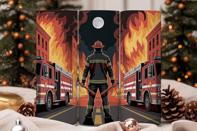 Firefighter Hero 20oz Tumbler Wrap Sublimation DesignSVG 