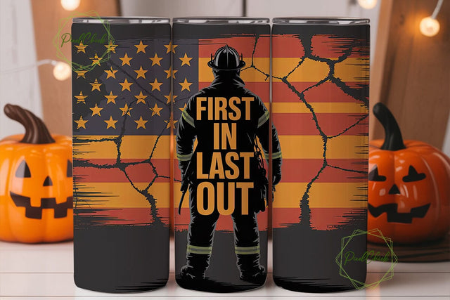 Firefighter Hero 20oz Tumbler Wrap Sublimation PixelChick 
