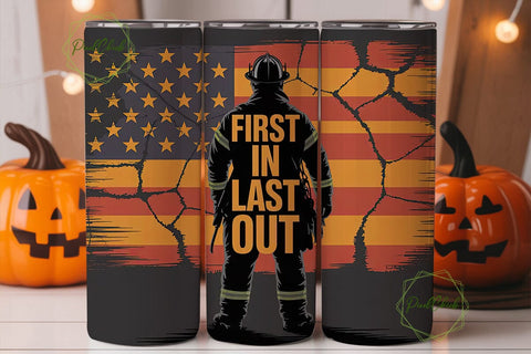 Firefighter Hero 20oz Tumbler Wrap Sublimation PixelChick 