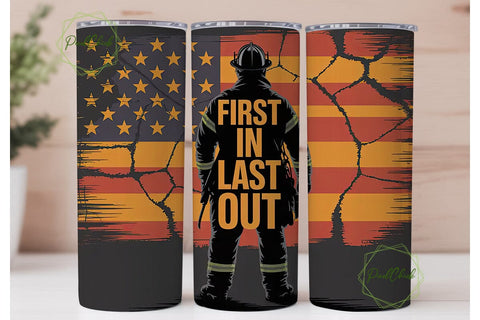 Firefighter Hero 20oz Tumbler Wrap Sublimation PixelChick 