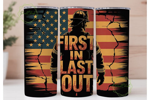 Firefighter Hero 20oz Tumbler Wrap Sublimation PixelChick 