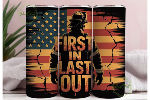 Firefighter Hero 20oz Tumbler Wrap Sublimation PixelChick 
