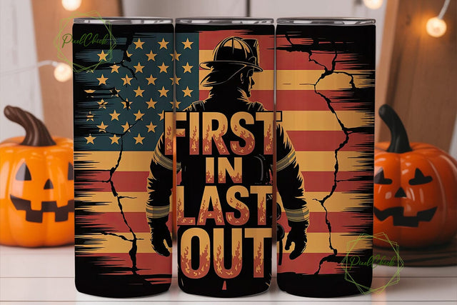 Firefighter Hero 20oz Tumbler Wrap Sublimation PixelChick 