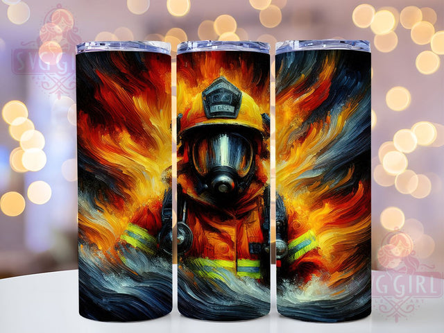 Firefighter Hero Tribute Tumbler, Fire Department, Flames Design, Hero Tribute, Tumbler Wrap, Sublimation Design, 20oz Tumbler, Rescue Artwork Sublimation SvggirlplusArt 