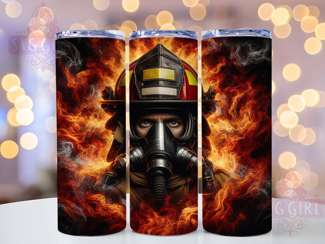 Firefighter Hero Tribute Tumbler, Fire Department, Flames Design, Hero Tribute, Tumbler Wrap, Sublimation Design, 20oz Tumbler, Rescue Artwork Sublimation SvggirlplusArt 