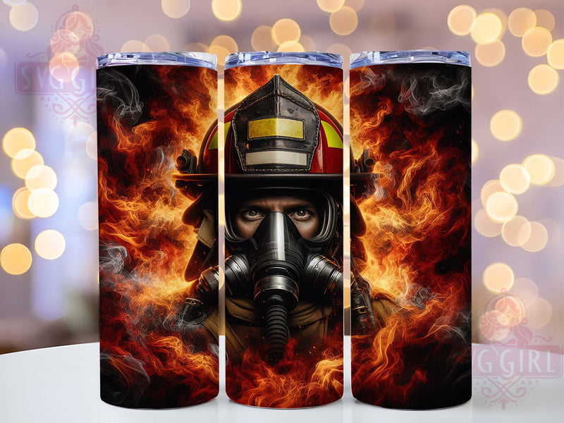 Firefighter Hero Tribute Tumbler, Fire Department, Flames Design, Hero Tribute, Tumbler Wrap, Sublimation Design, 20oz Tumbler, Rescue Artwork Sublimation SvggirlplusArt 