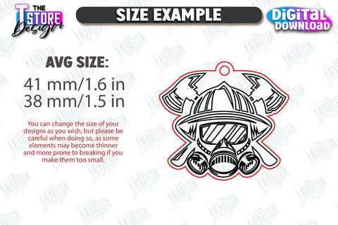 Firefighter Keychains Laser Cut Bundle | Firefighter Signs | Keyring SVG Design | Fire Station | Maltese Cross | Fireman Symbols | CNC Files SVG The T Store Design 