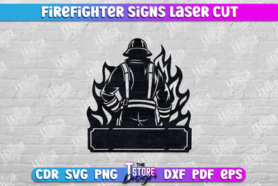 Firefighter Sign | Fire Station | Maltese Cross | Fireman Symbols | CNC File SVG The T Store Design 