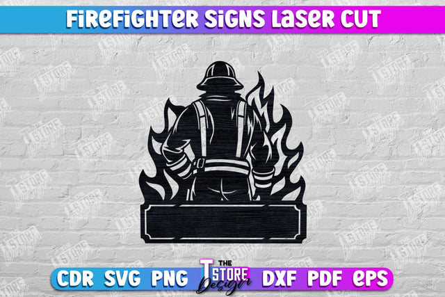 Firefighter Sign | Fire Station | Maltese Cross | Fireman Symbols | CNC File SVG The T Store Design 