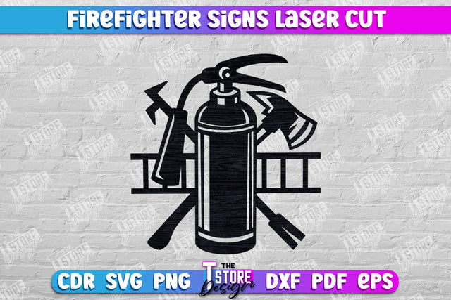 Firefighter Sign | Fire Station | Maltese Cross | Fireman Symbols | CNC File SVG The T Store Design 