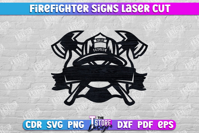Firefighter Sign | Fire Station | Maltese Cross | Fireman Symbols | CNC File SVG The T Store Design 