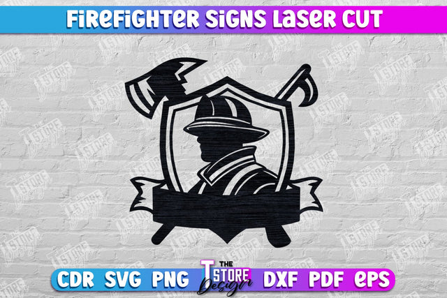 Firefighter Sign | Fire Station | Maltese Cross | Fireman Symbols | CNC File SVG The T Store Design 