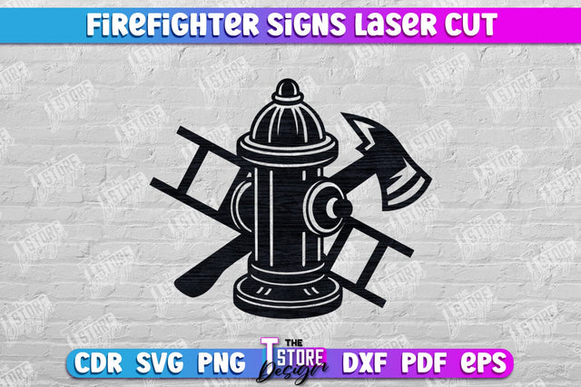 Firefighter Sign | Fire Station | Maltese Cross | Fireman Symbols | CNC File SVG The T Store Design 