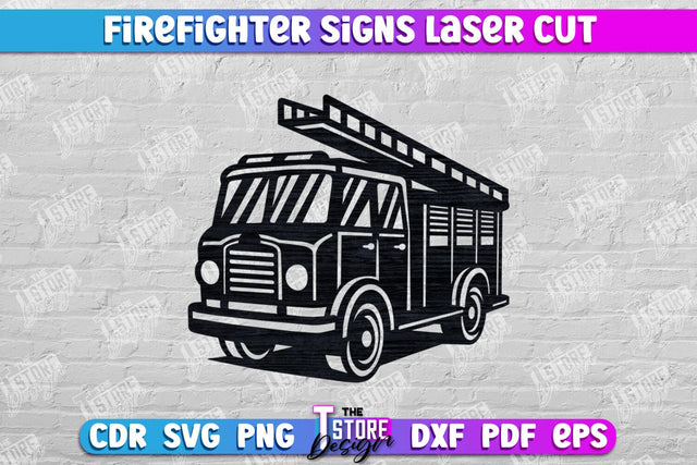 Firefighter Sign | Fire Station | Maltese Cross | Fireman Symbols | CNC File SVG The T Store Design 