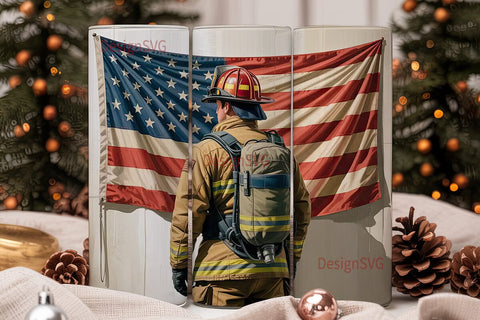 Firefighter Tribute 20oz Tumbler Wrap Sublimation DesignSVG 