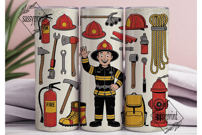 Firefighter Tumbler Wrap PNG Sublimation sassyprint 