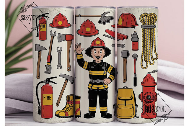 Firefighter Tumbler Wrap PNG Sublimation sassyprint 