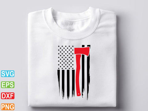 Firefighter USA Flag SVG, Fire Department svg SVG artprintfile 