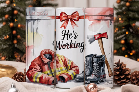 Firefighter Wife 20oz Tumbler Wrap Sublimation DesignSVG 