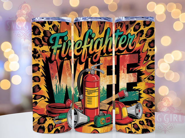 Firefighter Wife Appreciation Tumbler, First Responder Wife Tumbler, Hero Husband Present, Fire Department Wife Wrap, Fire Wife Appreciation, Custom Firefighter Drinkware, EMS Spouse Sublimation Sublimation SvggirlplusArt 