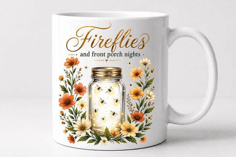 Fireflies And Front Porch Nights PNG | Rustic Summer Sublimation Design SVG BillahCrafts 
