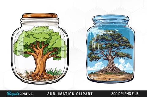 Firefly Jars Watercolor Clipart Bundle Sublimation Regulrcrative 