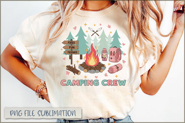Fires Fun Friends Camping Crew Sublimation Sublimation Shetara Begum 