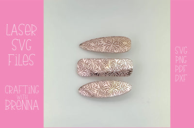 Firework Pattern Hair Clip Laser SVG File SVG Crafting With Brenna 