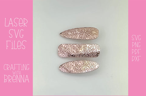 Firework Pattern Hair Clip Laser SVG File SVG Crafting With Brenna 