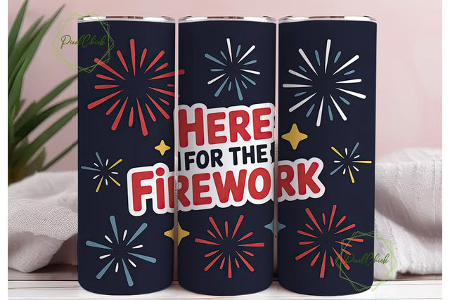 Fireworks 20oz Tumbler Wrap Sublimation PixelChick 