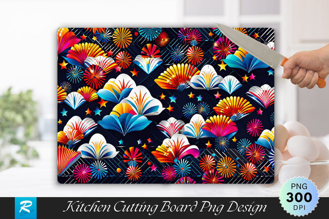 Fireworks Cutting Board Sublimation Regulrcrative 