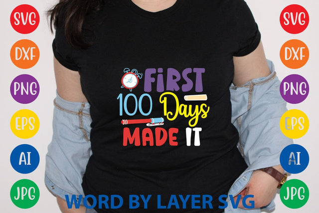 First 100 Days Made It svg design SVG Rafiqul20606 