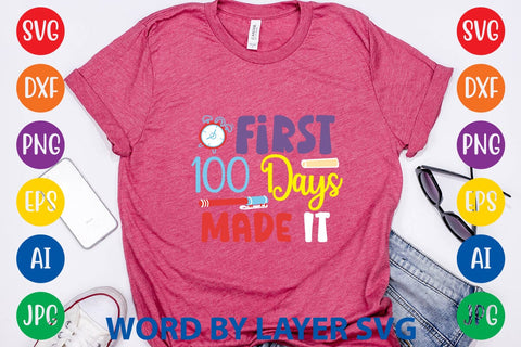 First 100 Days Made It svg design SVG Rafiqul20606 