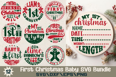 First Christmas Baby SVG Bundle SVG Angelina750 