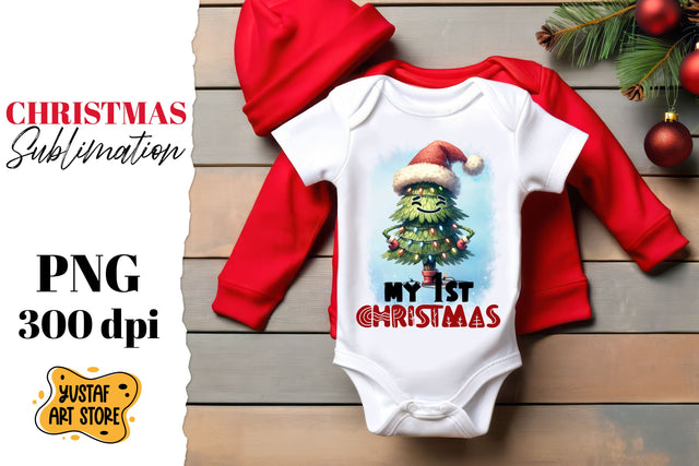 First Christmas sublimation. Christmas tree Sublimation Yustaf Art Store 