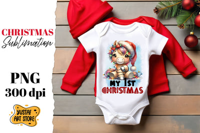 First Christmas sublimation. Horse and christmas light PNG Sublimation Yustaf Art Store 