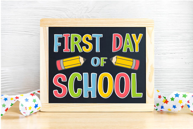First Day of School Board SVG | T-Shirt Design SVG Silhouette School Blog Design Shop 