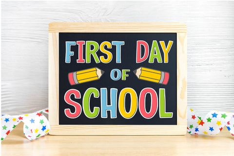 First Day of School Board SVG | T-Shirt Design SVG Silhouette School Blog Design Shop 