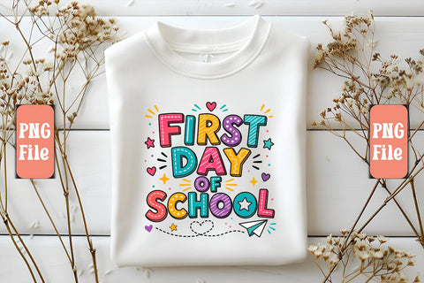 First Day of School PNG Design Sublimation Craftlabsvg24 