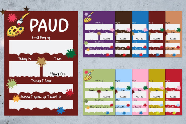 First Day of School Sign Ready to Print Custom Personalized Bundle Digital Pattern zafrans studio 